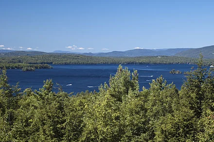 Lake Winnipesaukee and the Ossipee Mountains, in central New Hampshire— Photo by Don Kasak