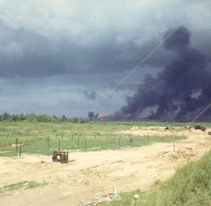 Mr. Mallon wrote: “The smoke is from napalm - this is the single most terrifying weapon I've ever witnessed. I was in Japan (106th Army Hospital Yokosuka) down the hall from the burn ward...that was almost unbearable to see and imagine the pain involved. No matter how f— up you were - there was always someone worse off.’’