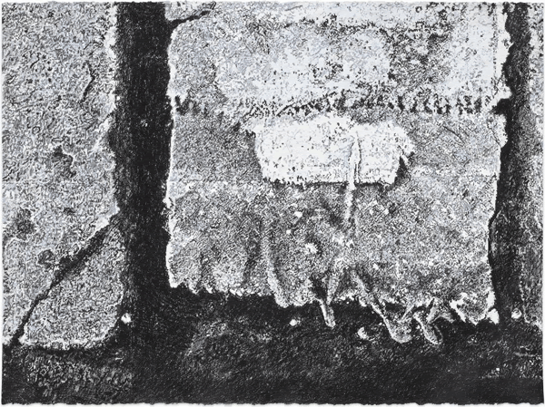 “ Fortified’’ (charcoal and pastel), by Lesley Cohen, in the group show “Draw the Line,’’ at the Art Complex Museum, Duxbury, Mass., Sept. 15-Jan 12.