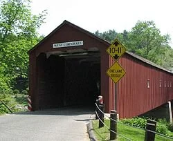 West Cornwall (part of Cornwall) Covered Bridge.