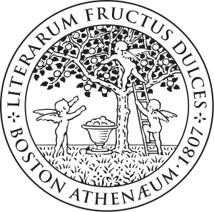 Seal of the Boston Athenaeum, one of the centers of the city’s high culture, and, some might say, its intellectual snobbery