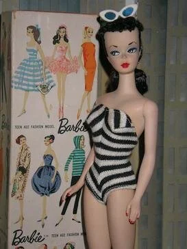 This is the first Barbie, introduced by Mattel in 1959.