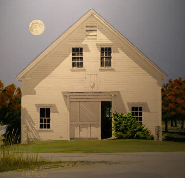 “Moon Over Effingham (N.H.)” (acrylic), by Linda Hefner, in the Duxbury Art Association’s 2020 Annual Winter Juried Show at the Art Complex Museum, Duxbury, Mass., Feb. 2-April 18.