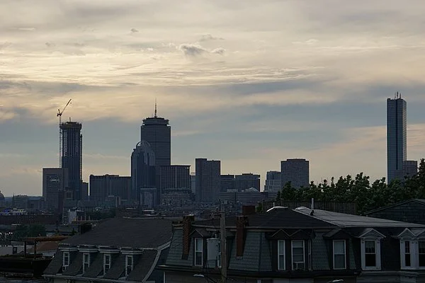 Boston Back Bay skyline as seen from South Boston.