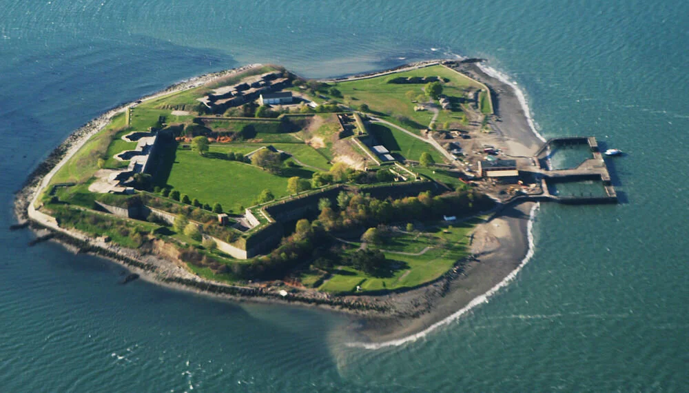 Georges Island is dominated by Fort Warren, built in 1833-61.