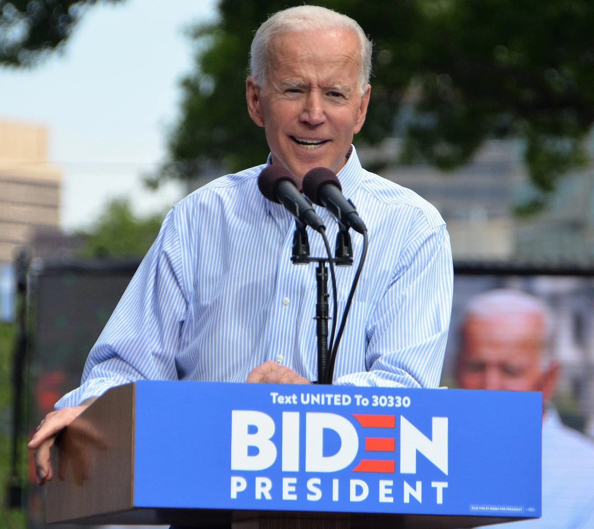 Joe Biden on the stump.— Photo by Michael Stokes