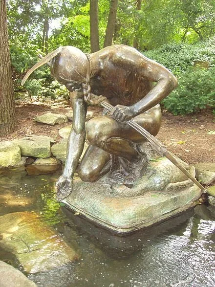 Menotomy Indian Hunter in Arlington Center, by resident Cyrus E. Dallin (1911)
