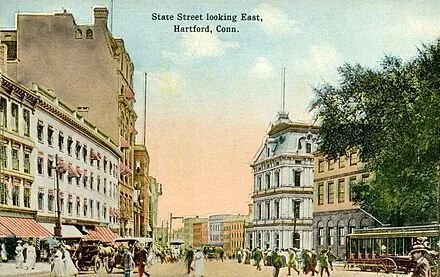 State Street, Hartford, in 1914. The city long   called itself  “The Insurance Capital of the World’’.