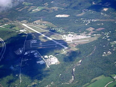View of Rutland-Southern Vermont Regional Airport. Vermont’s mountainous terrain and associated weather can make flying there exciting.
