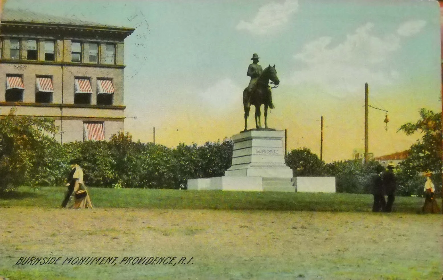 Ambrose Burnside statue, Kennedy Plaza, 1887.