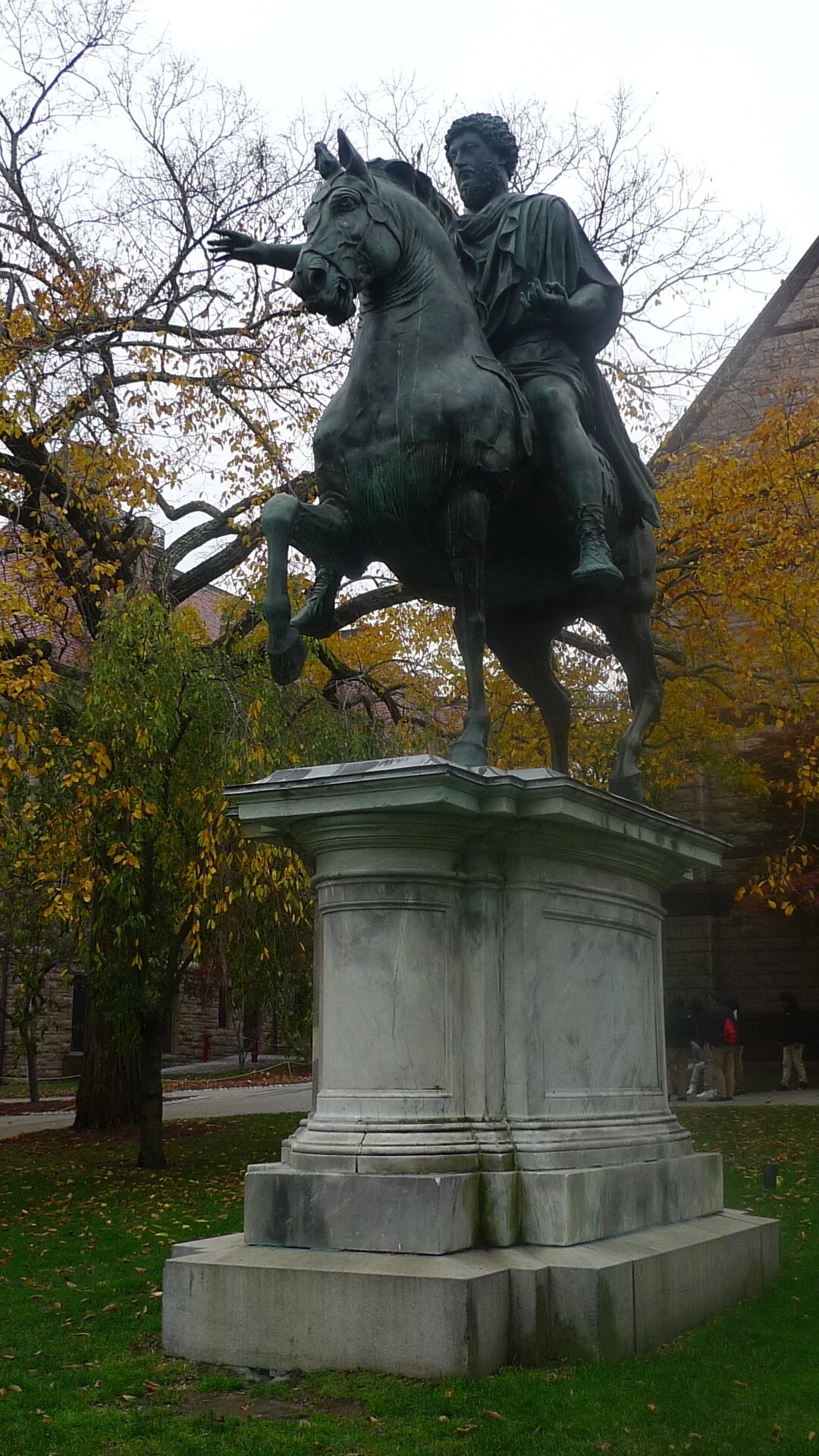 Marcus Aurelius,  on  the Brown University campus— Photo by William Morgan