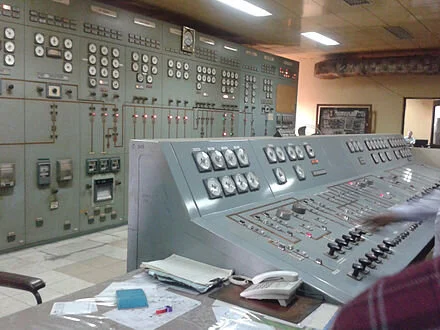 Control room in electric power plant