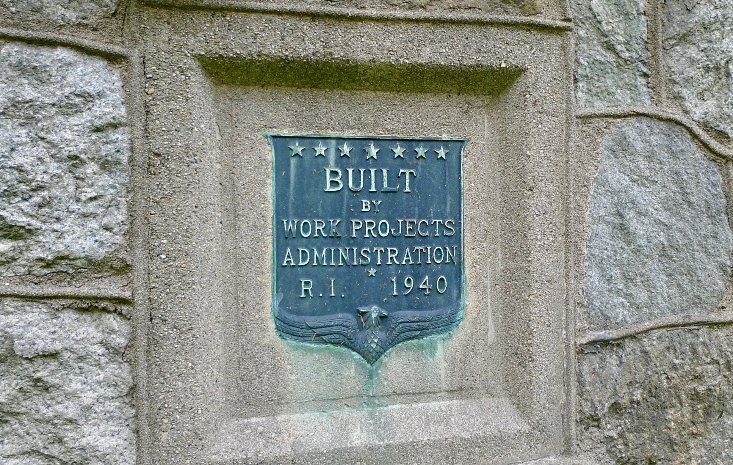 On a Blackstone River bridge built by the Works Progress Administration— Photo by William Morgan