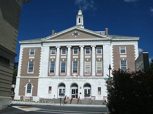 The Littleton (N.H.) Main Post office, opened in 1933. It’s surprisingly grand for a town with only about 6,000 residents. It’s on the National Registry of Historic Places.