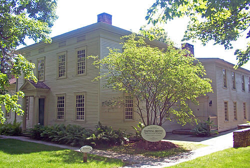 The site of the former Tapping Reeve Law School (1784-1833), in Litchfield, Conn.