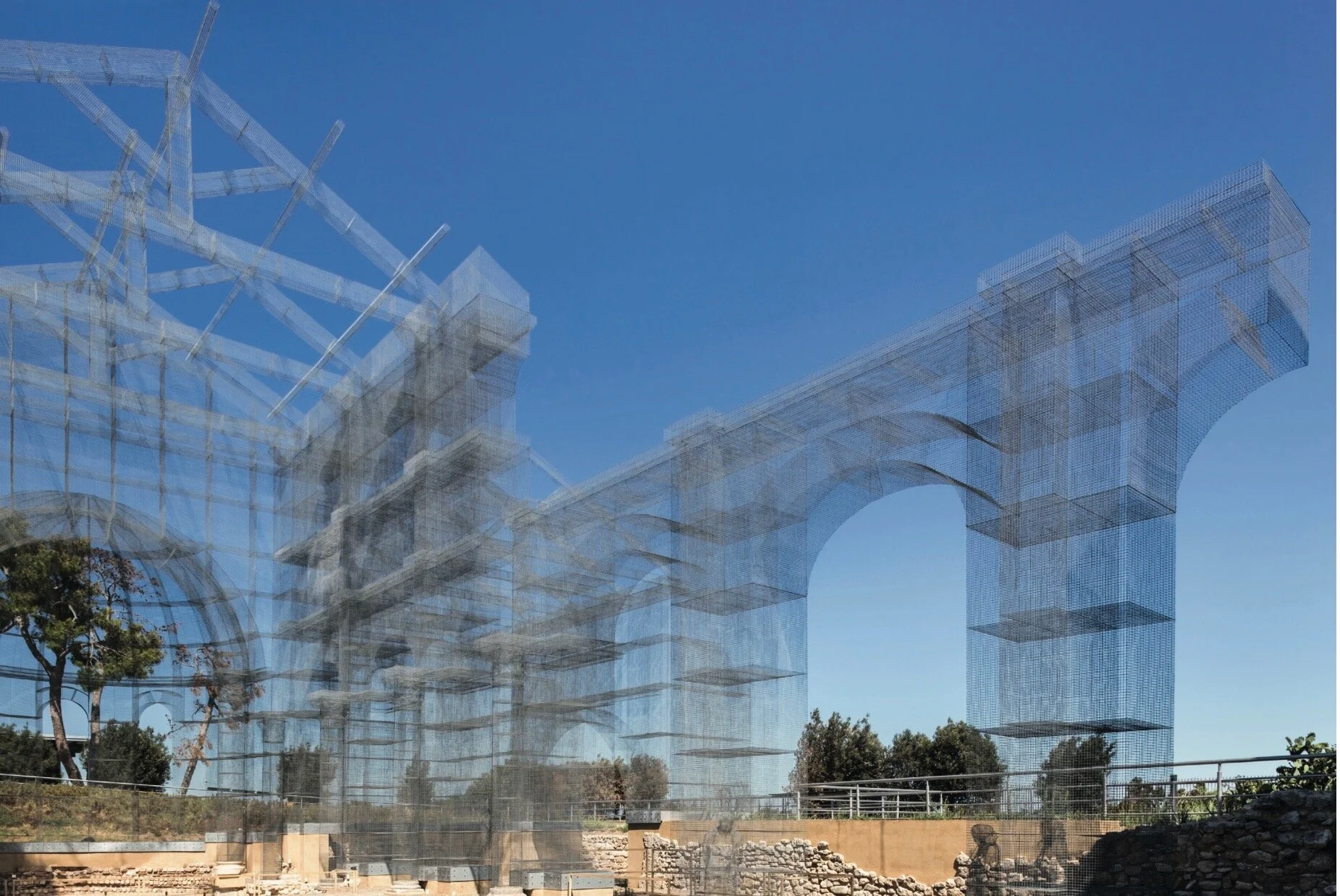 Basilica di Rete Metallicca di Siponto, Puglia, Italy, Edoardo Tresoldi architect, 2016.