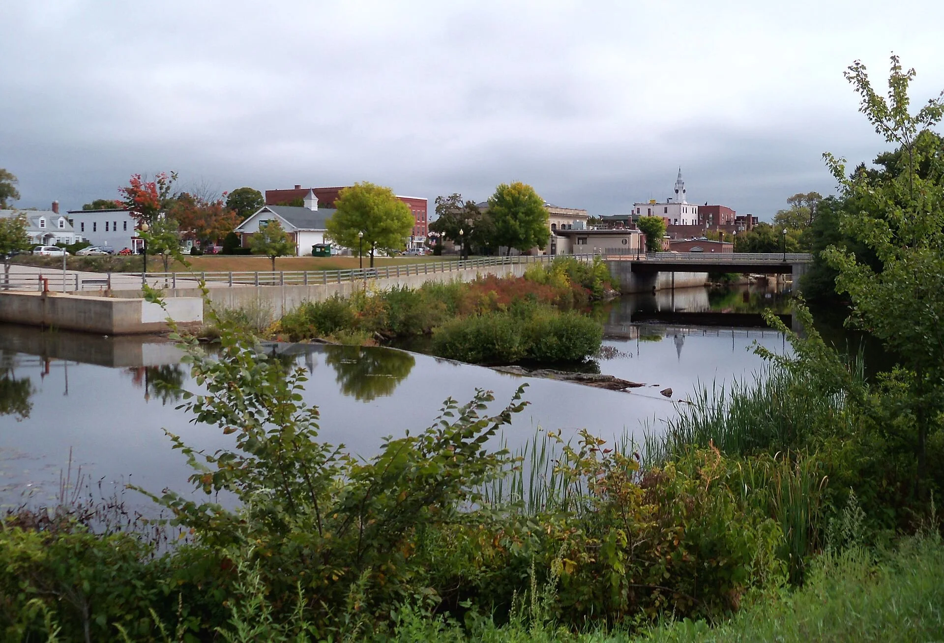The Cocheco River flows through central Rochester. The river once provided power for mills.— Photo by AlexiusHoratius