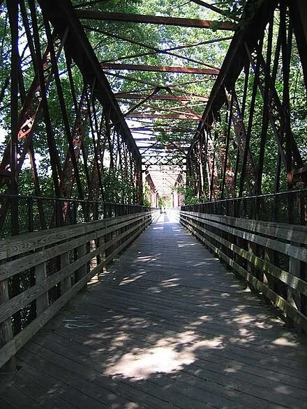 The Norwottuck Rail Trail Bridge across the Connecticut River at Northampton. The Norwottuck Branch Rail Trail, formerly the Norwottuck Rail Trail, is an 11-mile-long bicycle/pedestrian paved right-of-way running from Northampton through Hadley and …