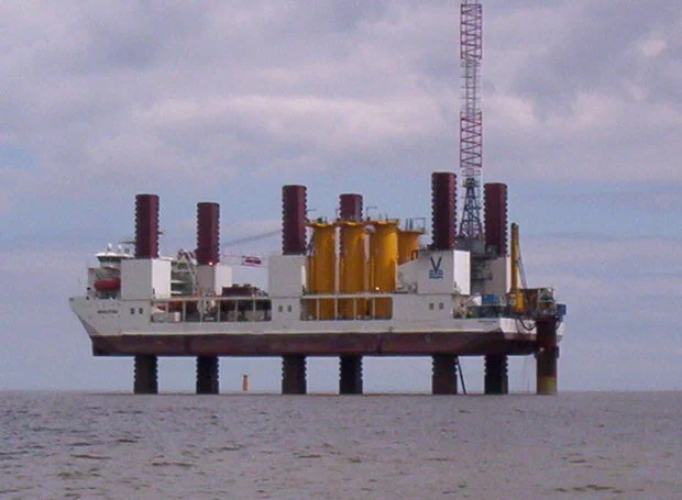 A turbine installation vessel