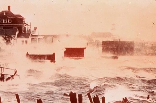 Storm surge in eastern Connecticut during Hurricane Carol, on Aug. 31, 1954.