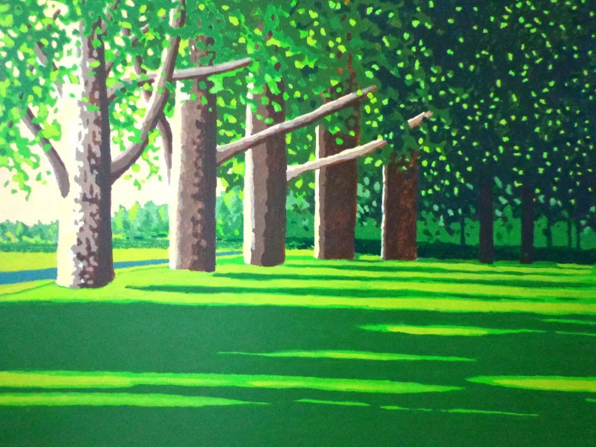 “By the River”  (acrylic), by Massachusetts painter Ricardo Maldonado, in the group show “Reflection/Reawakening/Resilience,’’ at the Lexington (Mass.) Arts and Crafts Society, Sept. 10 to Oct 3.