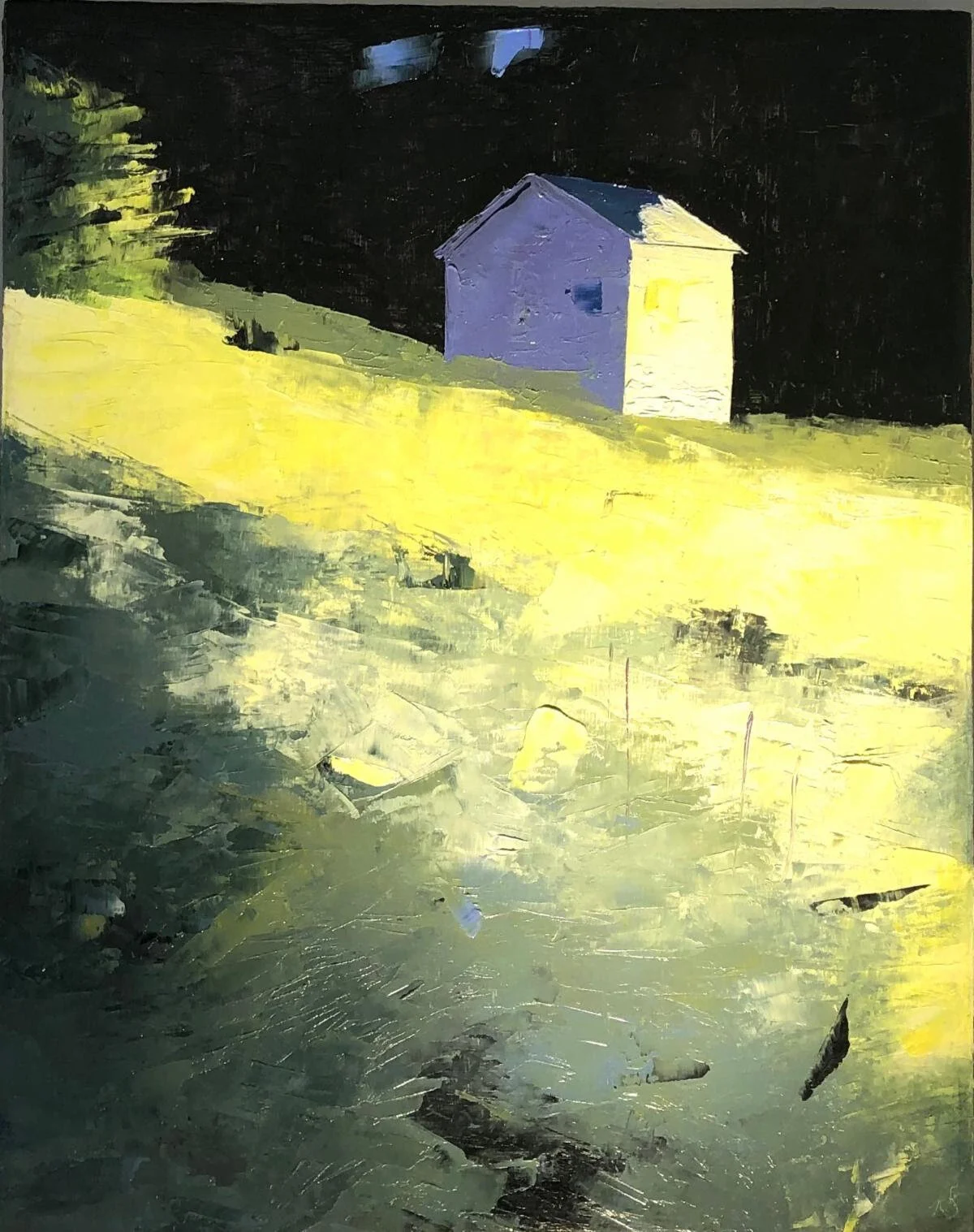 “First Light” (on on braced panel), by Janis Sanders, at Alpers Fine Art, Andover, Mass.