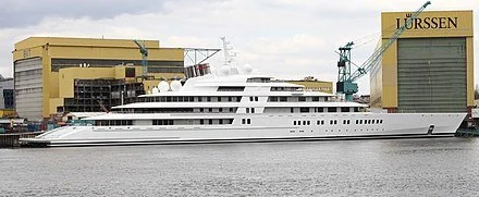 The superyacht Azzam, which from 2013 to 2019 was the largest private yacht in the world.