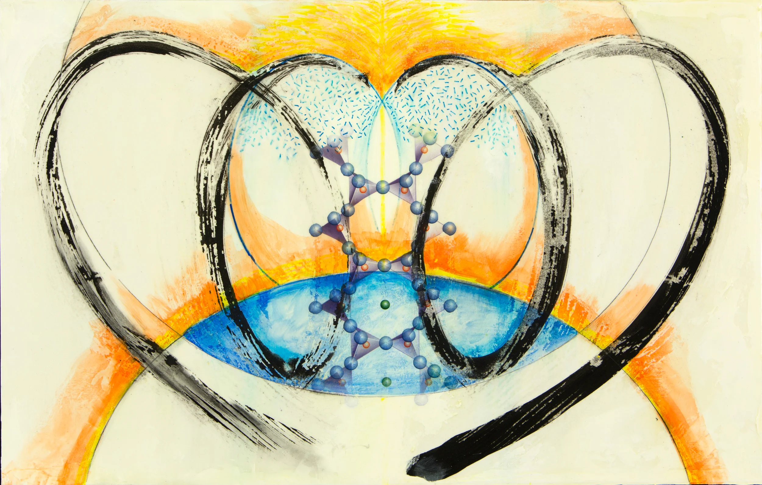 At the Heart of the Matter, 14" x 22", mixed media on wood
