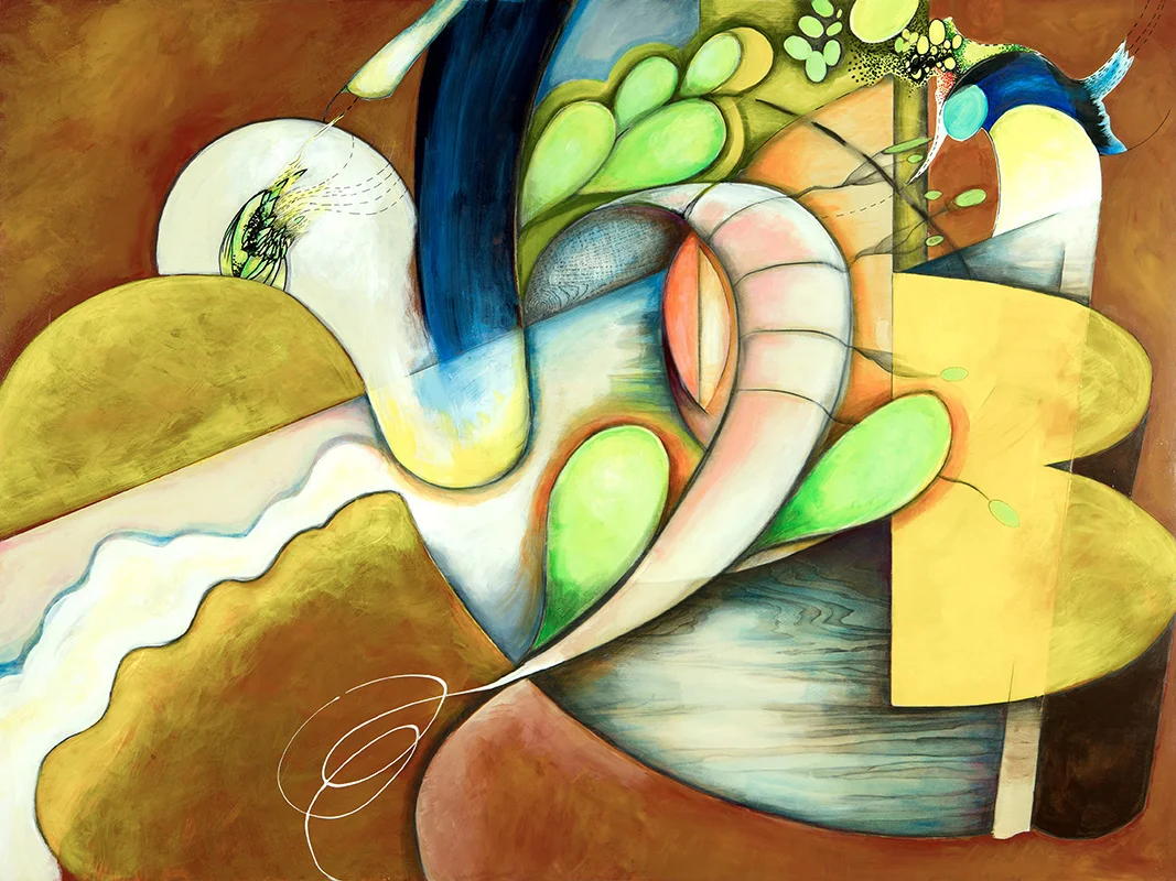 To Be or Not To Be, 36" x 48", mixed media on panel