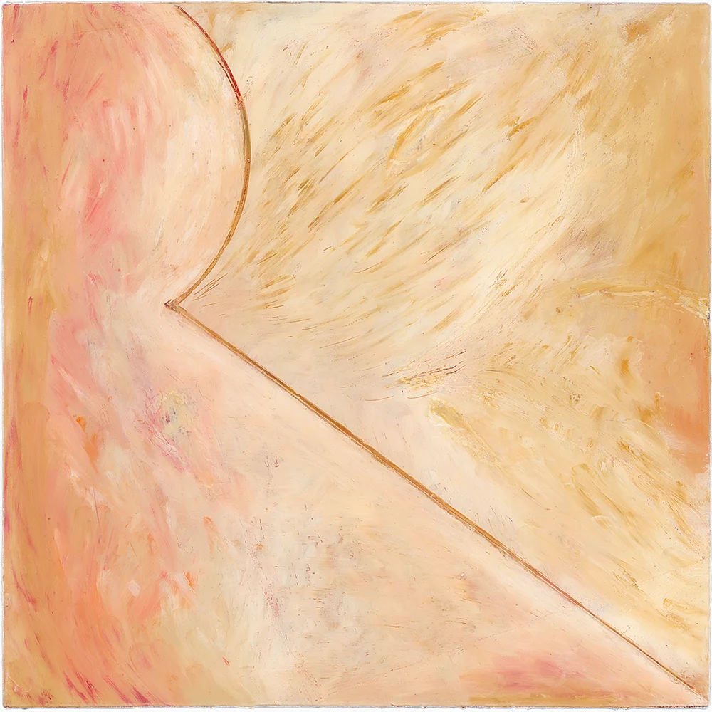R, 16 x 16", oil on wood
