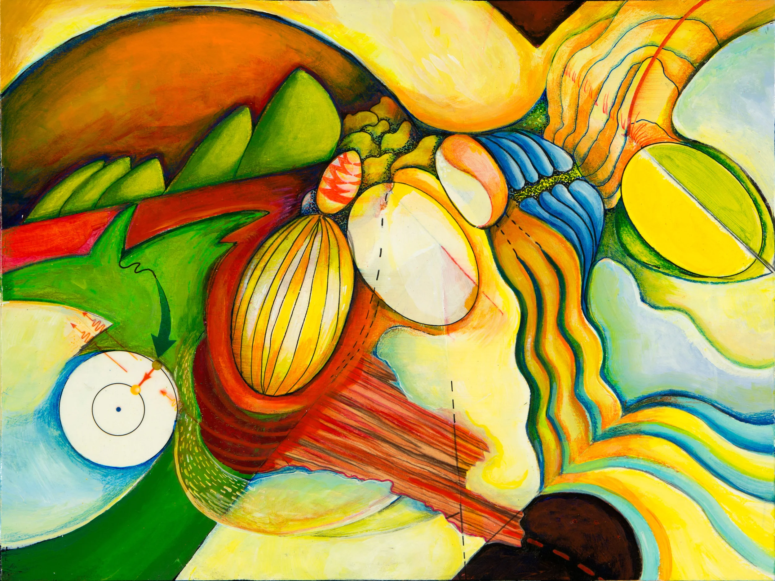 SOLD - It All Blends Together, 12" x 16", mixed media on panel