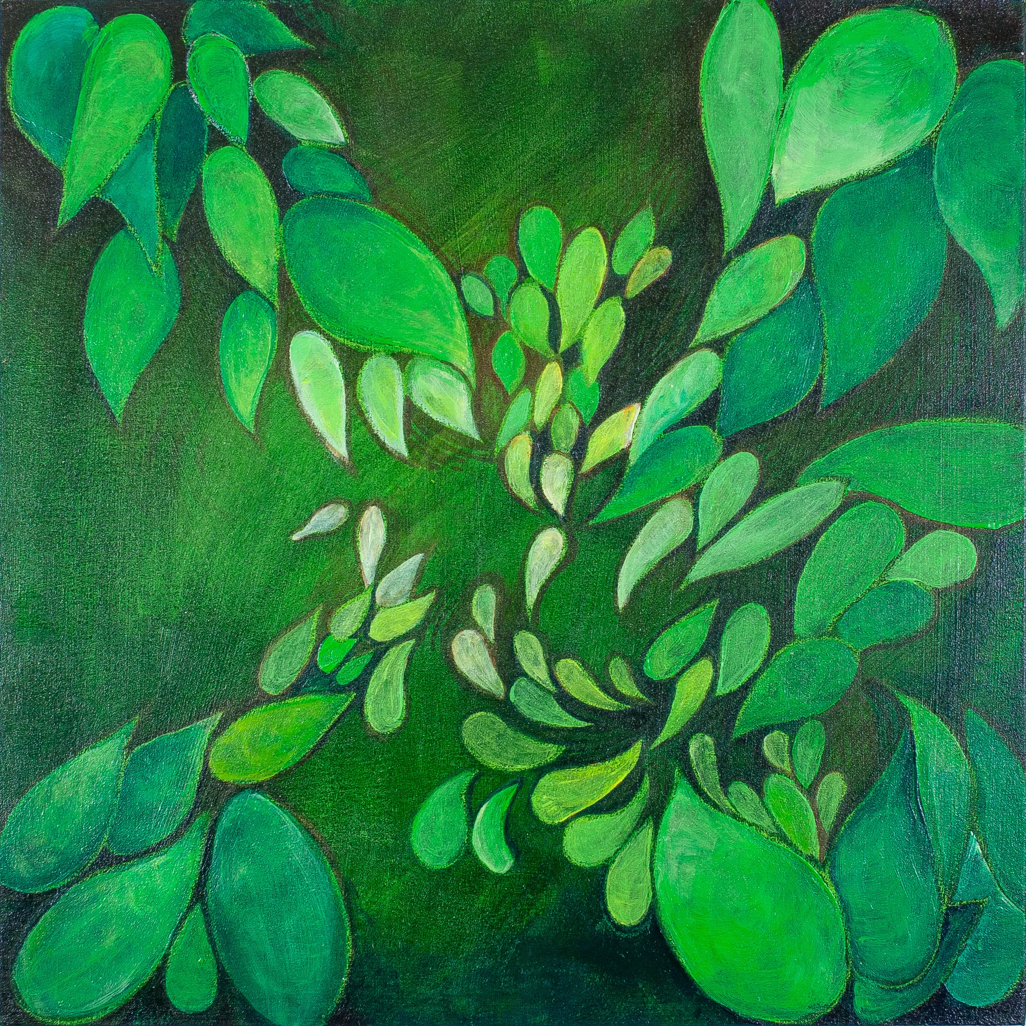 SOLD - "Innerspace" 10" x 10" mm on wood