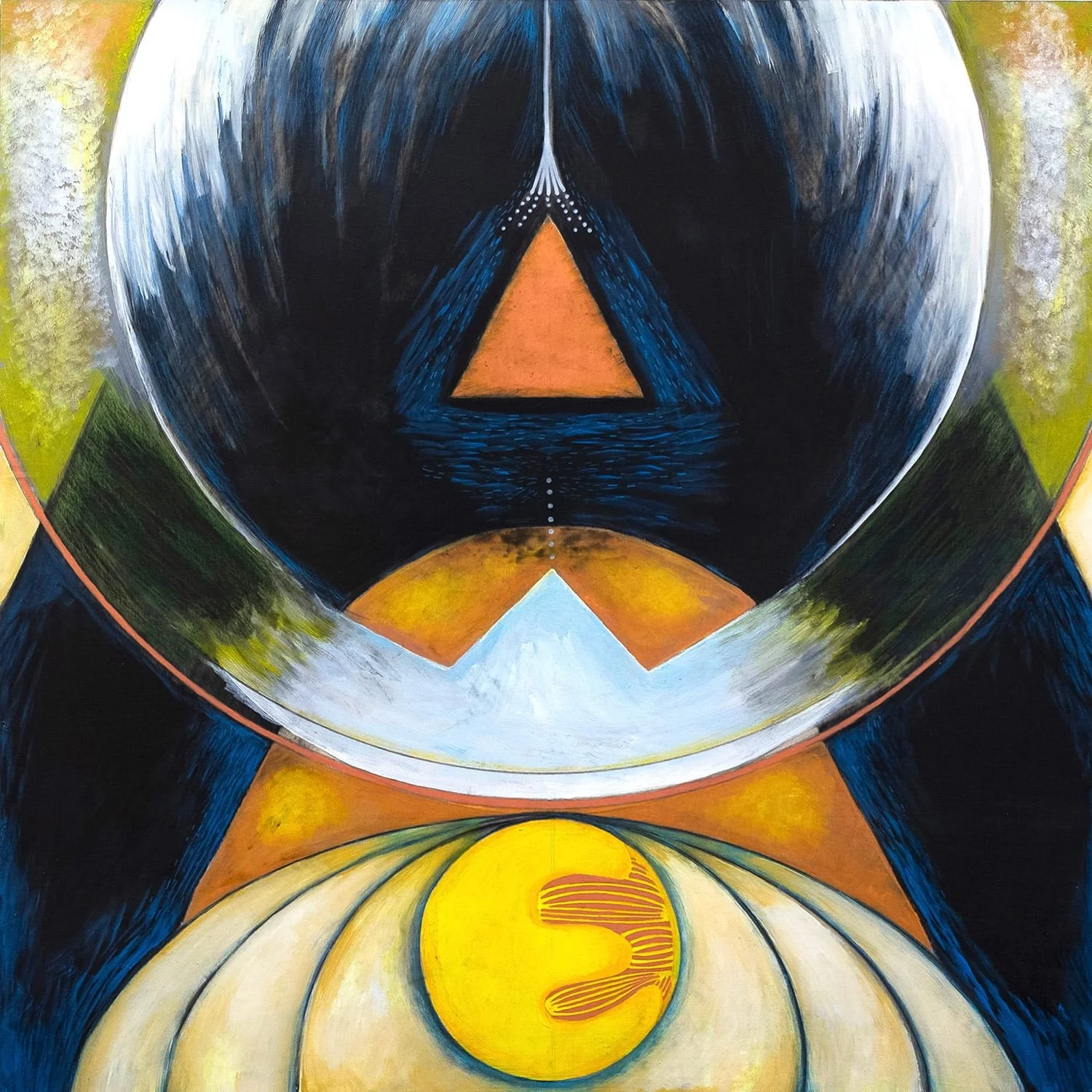 “Awe 2”, Mixed media on wood, 36” x36”, 2024