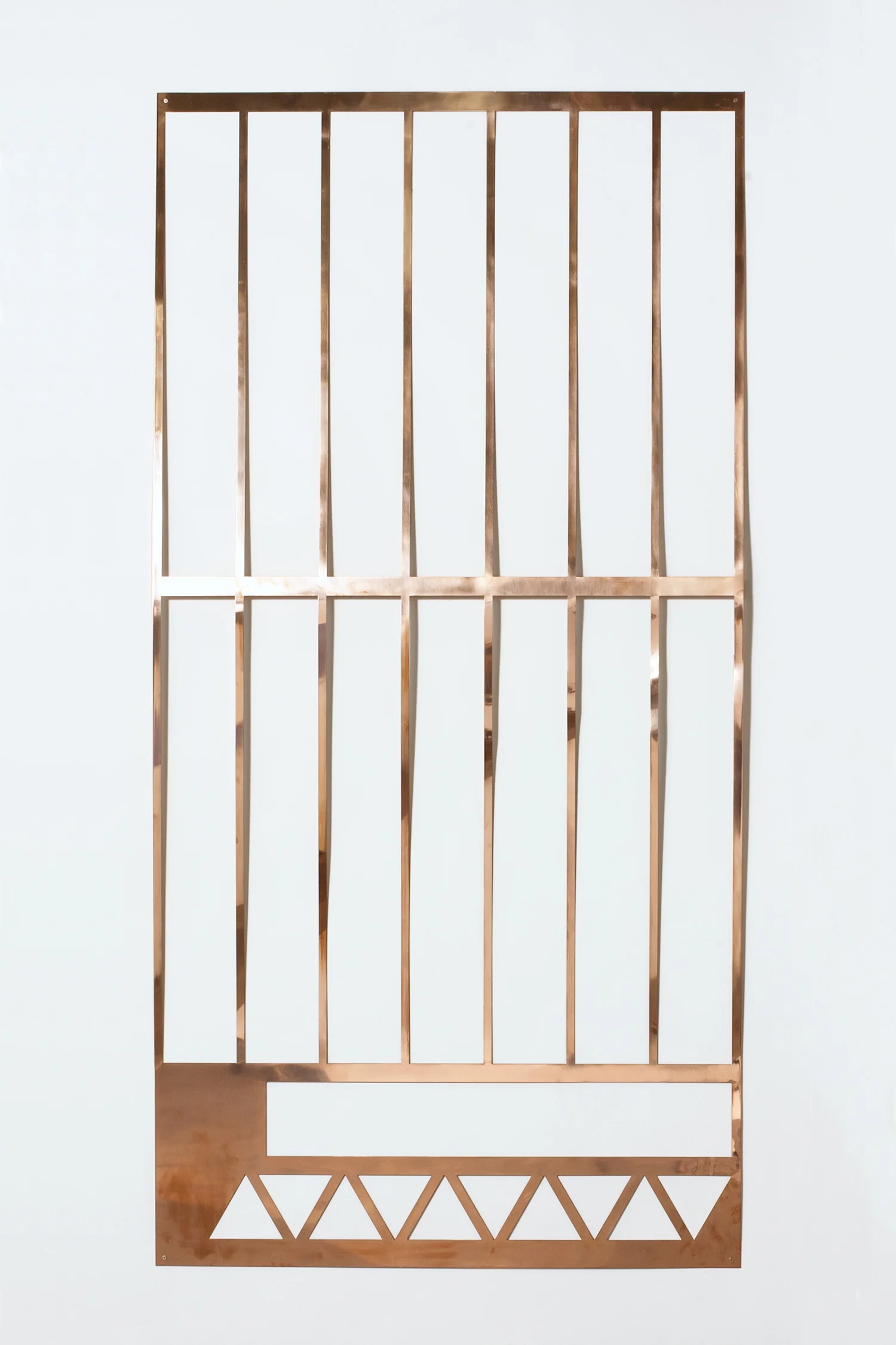 Remnant, Template, Armature (FedEx® Tube ©2005 FEDEX 139752 REV 10/05 SSCC, Glendale, California, September 2, 2011) 2011 Polished copper 96 x 48 inches Remnants, 2011–