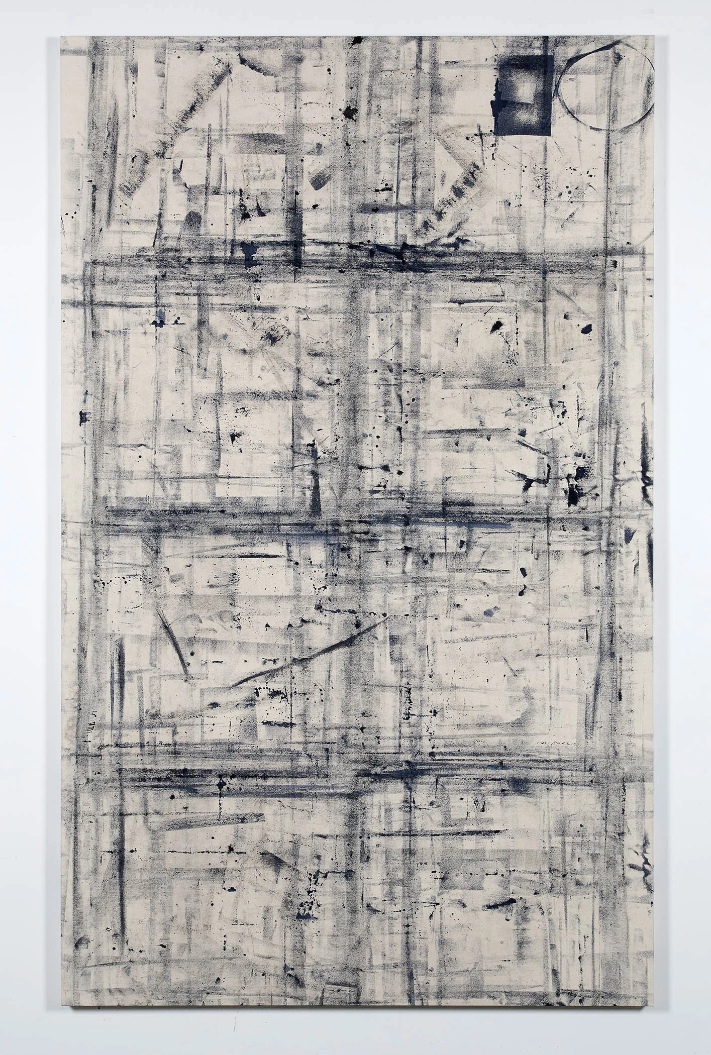Marginalis (Los Angeles, California, May 1–August 1, 2014) 2014 Cyanotype chemistry on canvas 90 1/2 x 55 inches Cyanotype Paintings, 2013–2015