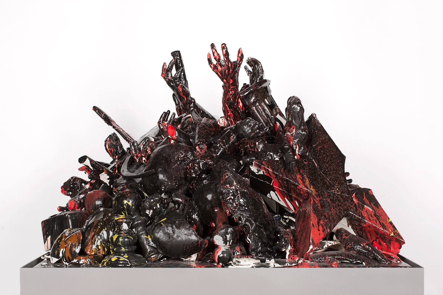 Las Fuerzas Tenebrosas (February 17–March 1, 2015: Cerámica Suro Contemporánea, Guadalajara, Jalisco, Mexico) 2015 Ceramica Suro slip cast remnants, glaze, and firing plates 50 3/4 x 42 x 29 1/2 inches Ceramics, 2013–