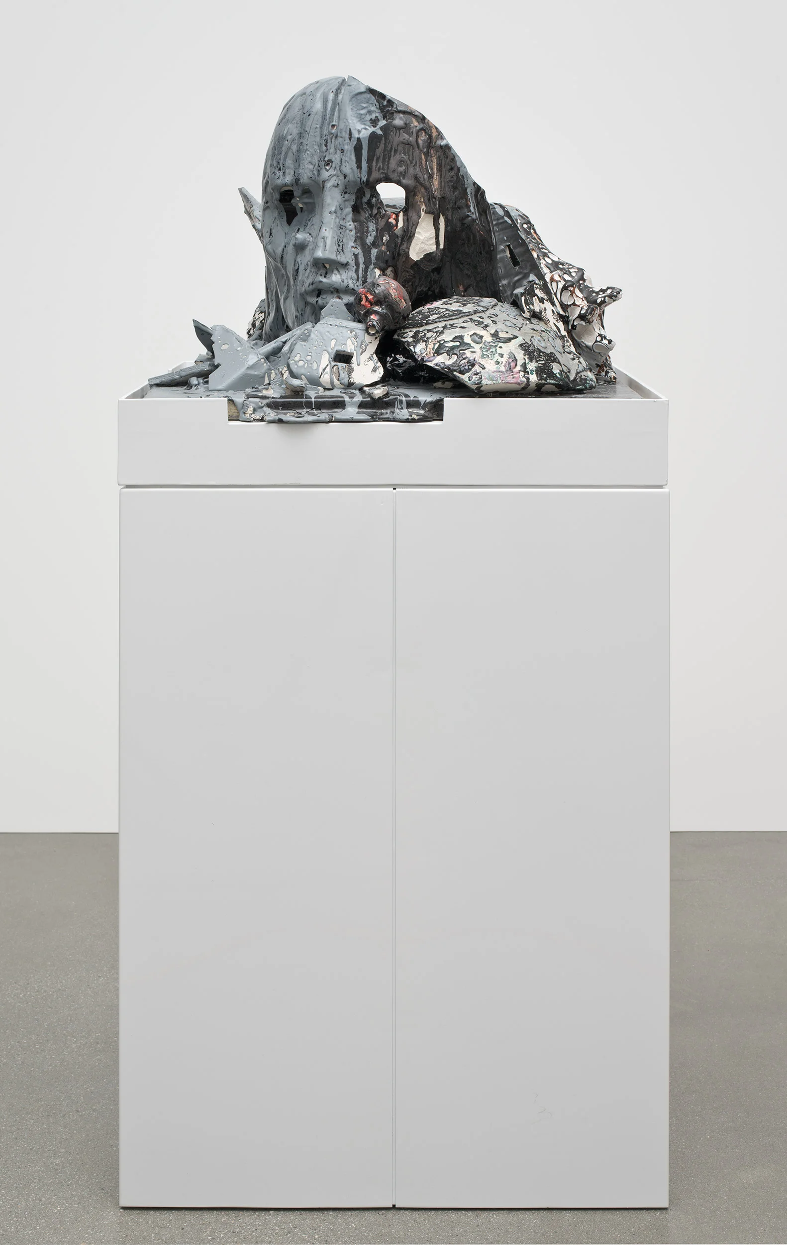 Aggregate XXVIII (August 21st–23rd, Cerámica Suro, Guadalajara, Jalisco, Mexico) 2013 Ceramica Suro slip cast remnants, glaze, and firing plate 67 1/2 x 22 1/2 x 21 1/4 inches Ceramics, 2013–