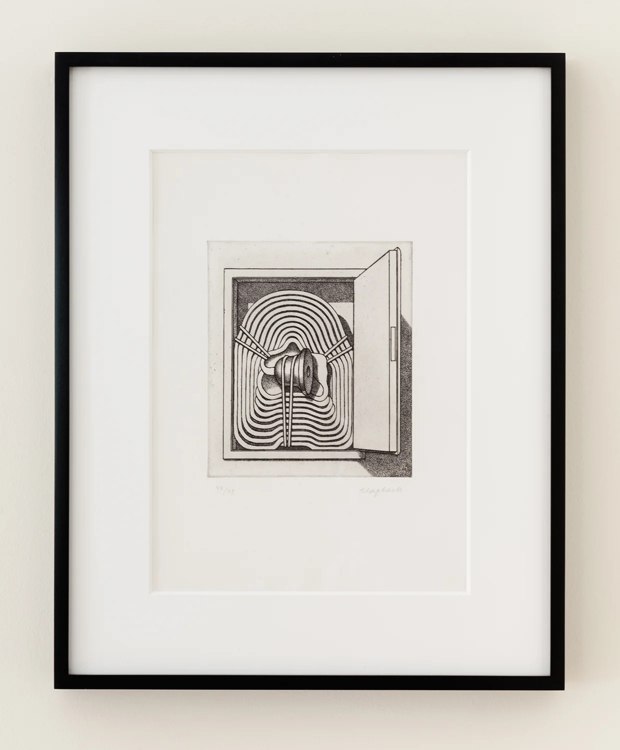 Konrad Klapheck Répression 1984 Gravure 15 3/16 x 10 7/16 inches
