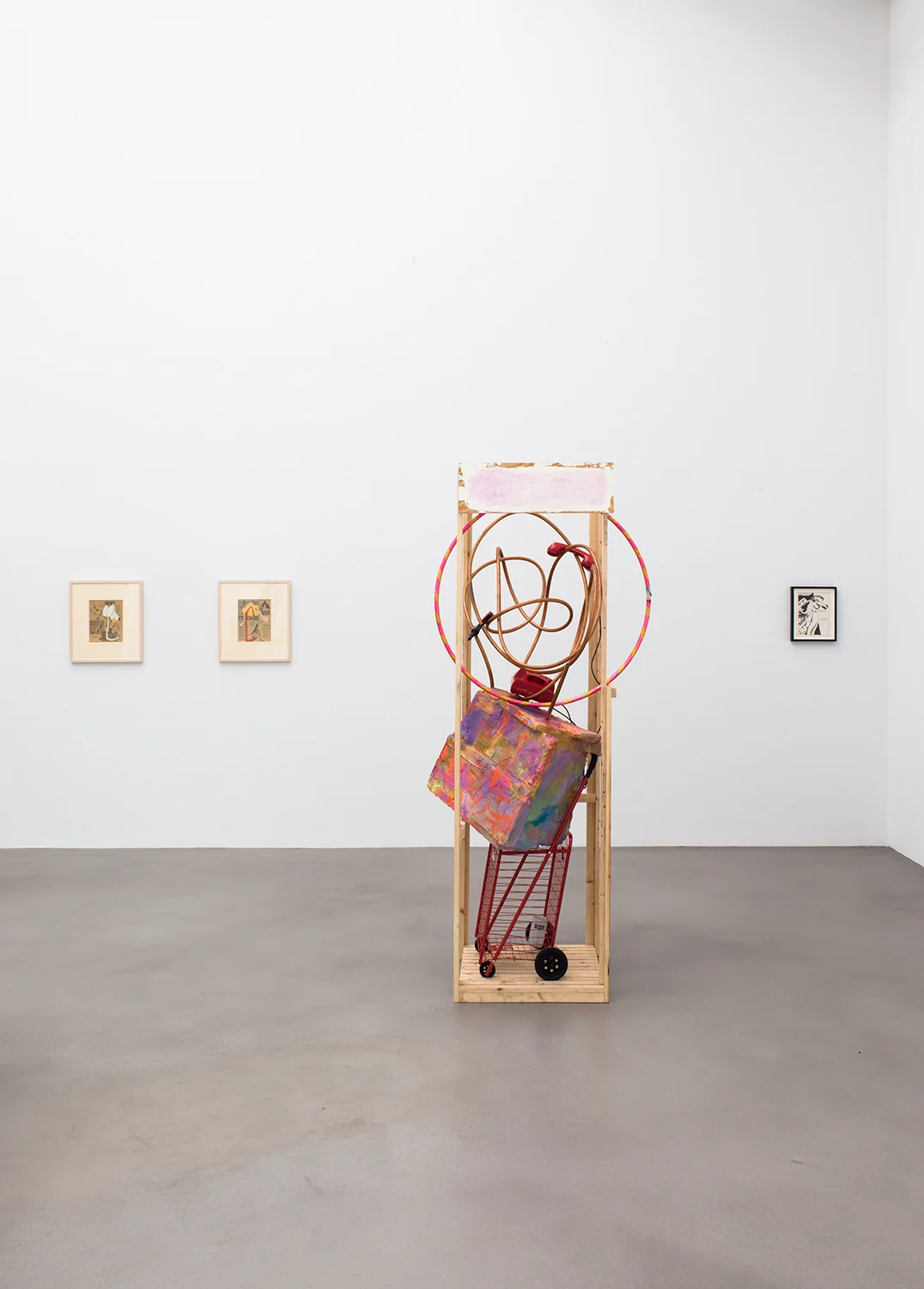 A Machinery for Living , Petzel, New York, NY, 2014. Craig Kauffman, Rachel Harrison, and Raymond Pettibon