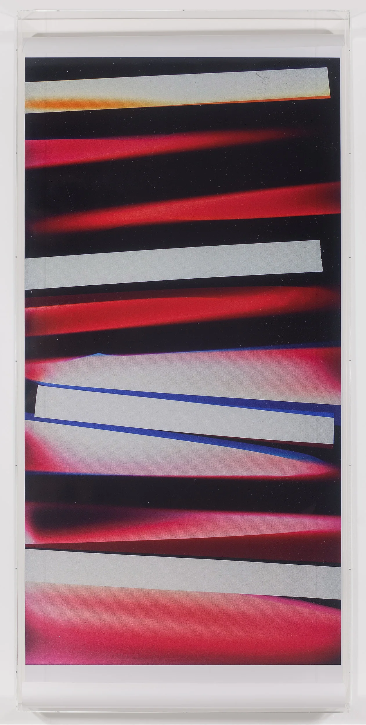Walead Beshty: Natural Histories, Walead Beshty and Lionel Bovier eds. (Zurich: JRP Ringier, 2011) pp. 129 2011 Light jet print in custom plexi box 108 1/2 x 51 1/2 x 7 inches Decoys, 2011–
