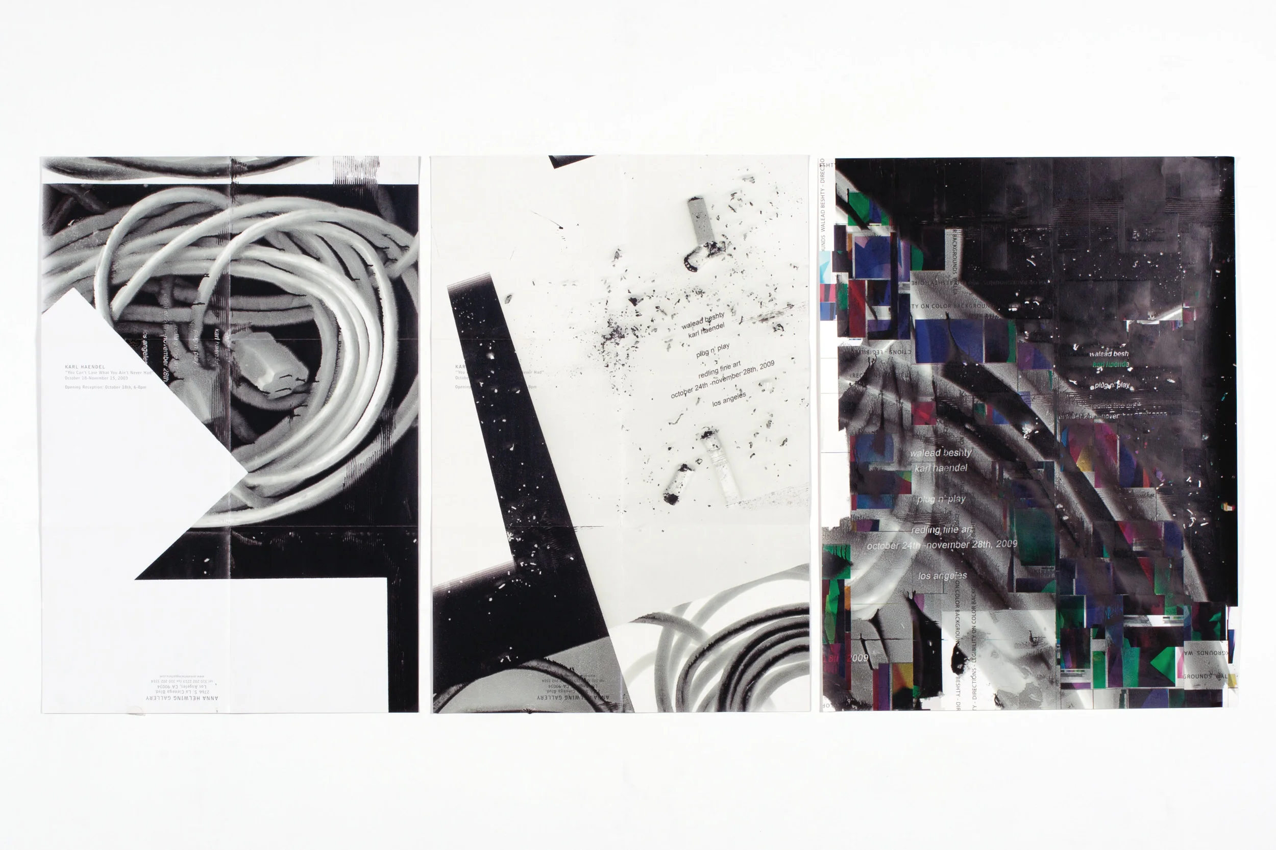 Plug n Play posters With Karl Haendel Redling Fine Art Los Angeles California 2009
