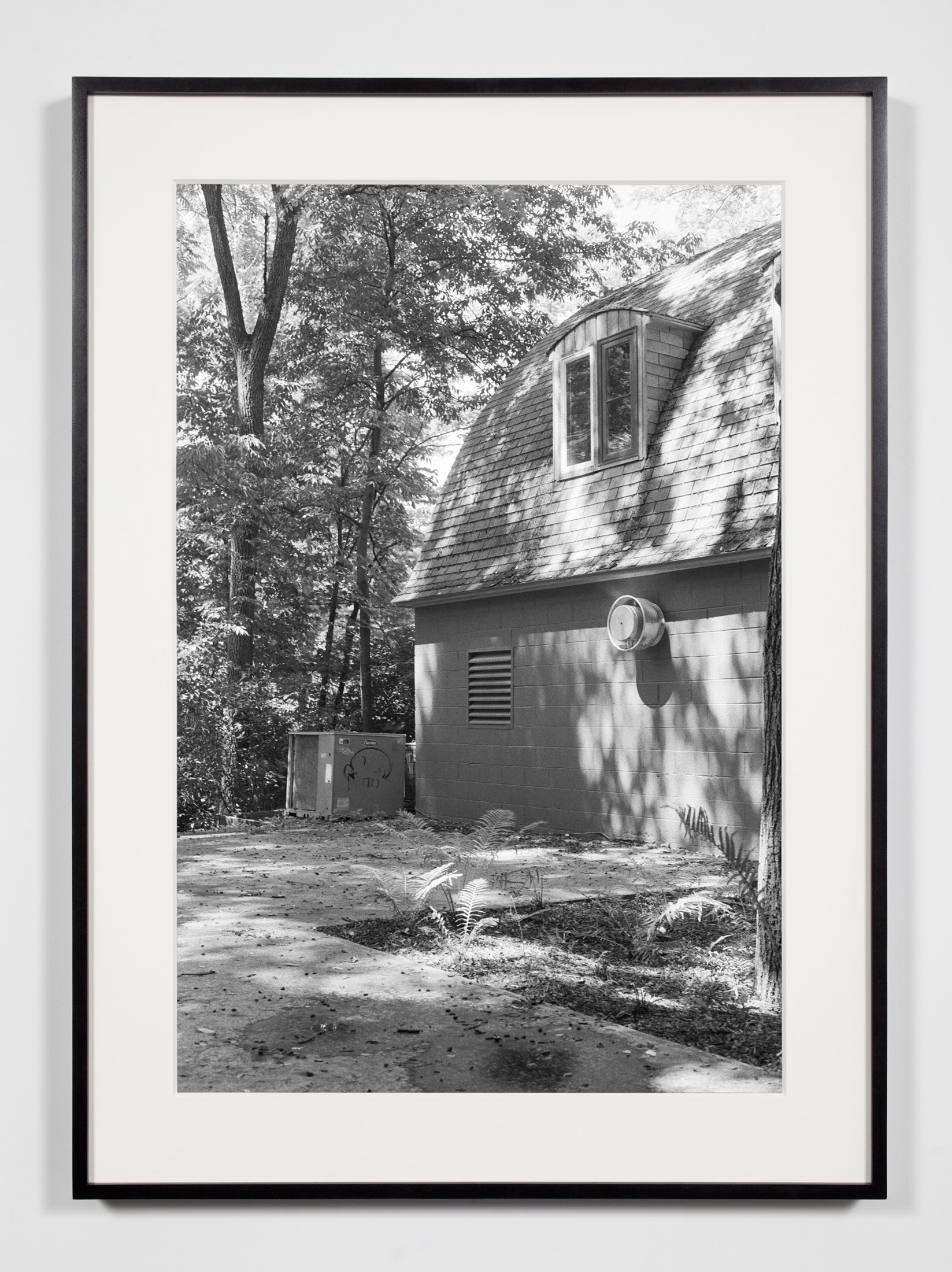   College Darkroom Building, Annandale-on-Hudson, New York, July 11, 2009    2011   Epson Ultrachrome K3 archival ink jet print on Hahnemühle Photo Rag paper  36 3/8 x 26 3/8 inches   Industrial Portraits, 2008–     