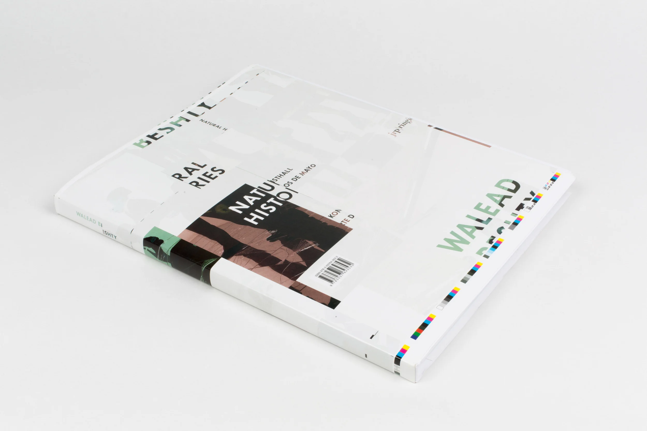 Make-Ready 5 (Bound, Uncut: Walead Beshty, Natural Histories 2nd Edition, JRP|Ringier, Zürich, January 8–10, 2014) 2015 Four-color offset on coated paper, bound 11 1/2 x 9 1/2 inches Great Hall Exhibition, 2015 Automat, 2016