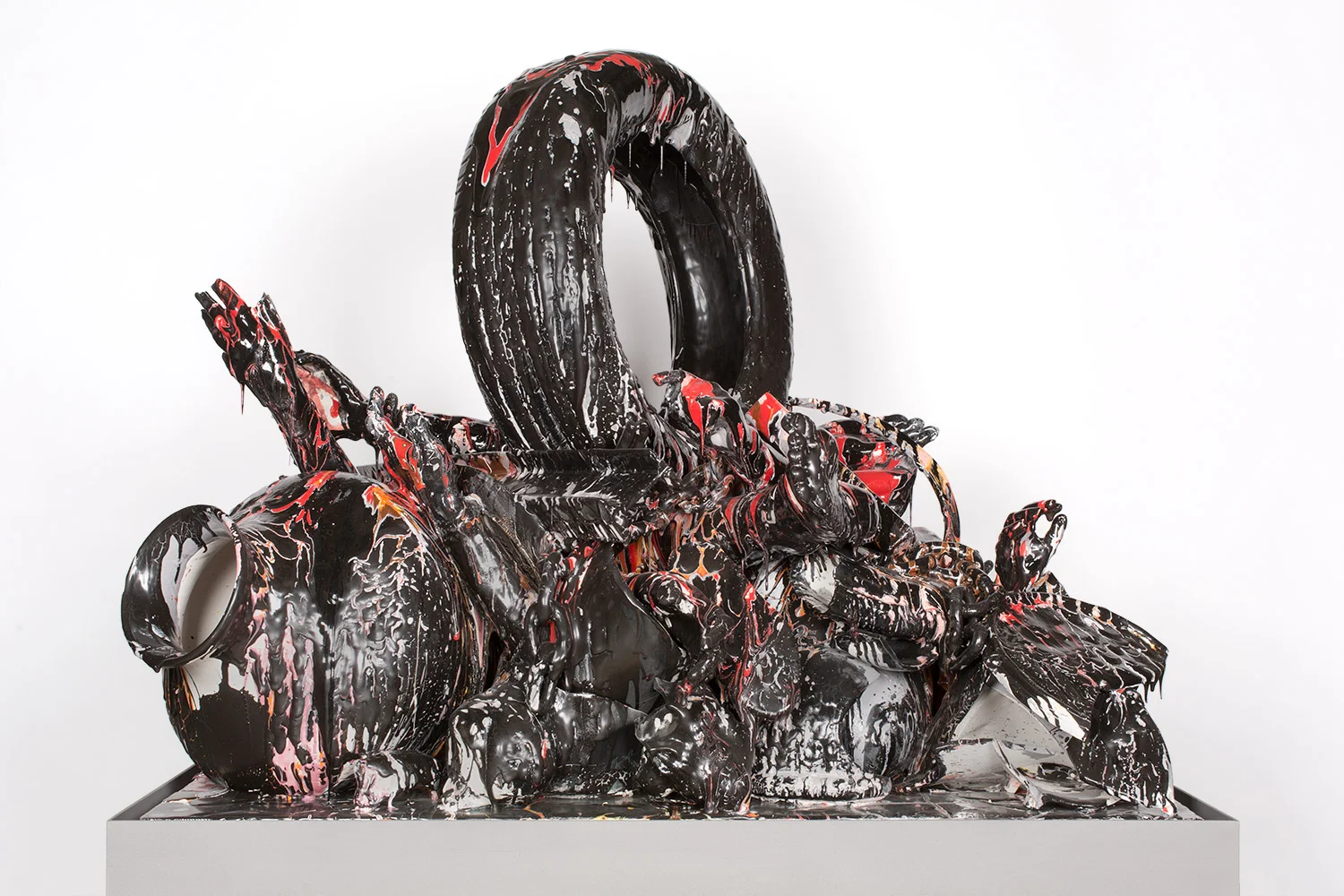 El Circo Contemporáneo (February 17–March 1, 2015: Cerámica Suro Contemporánea, Guadalajara, Jalisco, Mexico) 2015 Ceramica Suro slip cast remnants, glaze, and firing plates 84 x 50 3/4 x 42 inches All the World's Futures, 2015