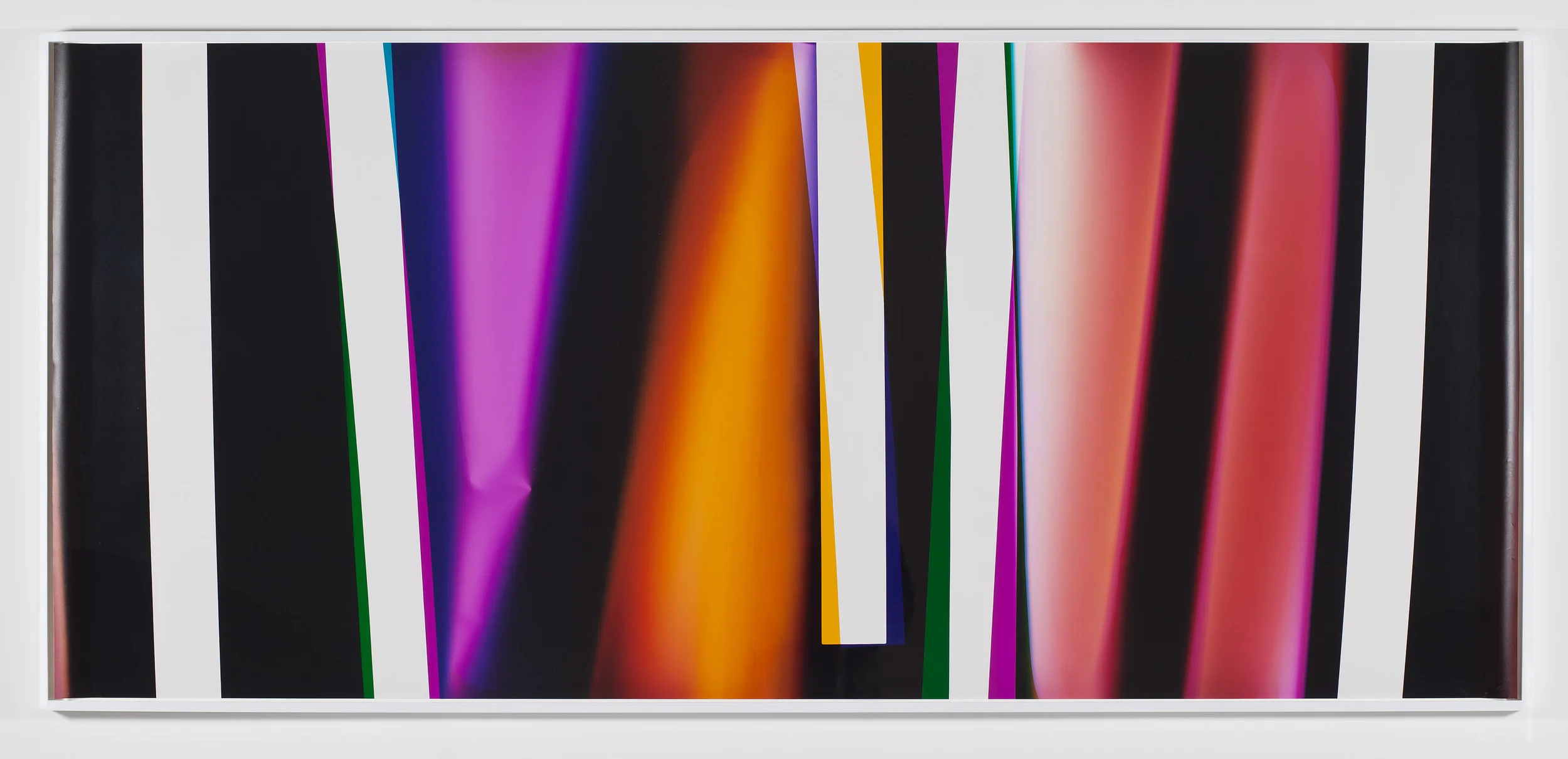 Black Curl (CMY/Five Magnet: Irvine, California, March 25, 2010, Fujicolor Crystal Archive Super Type C, Em. No. 165-021, 05610) 2011 Color photographic paper 50 x 111 1/2 inches A Diagram of Forces, 2011