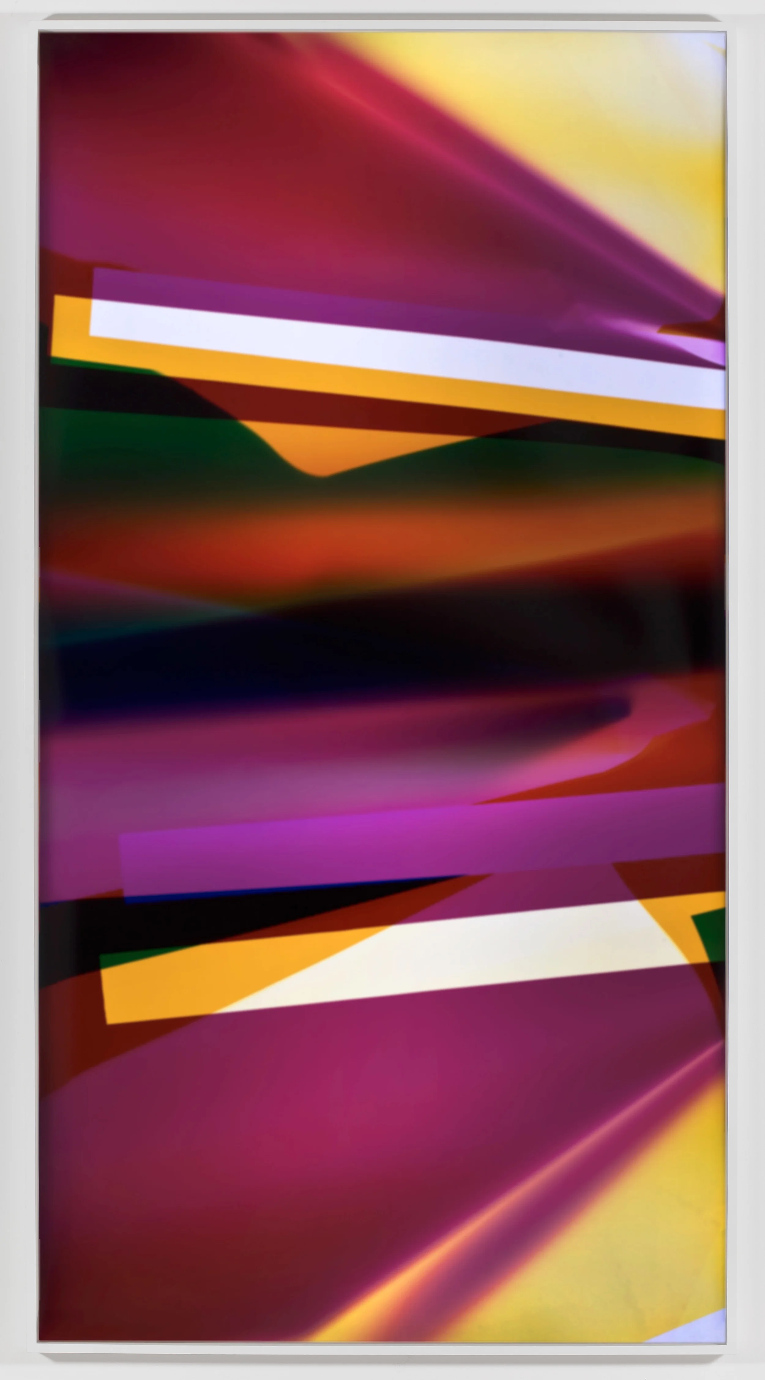 Three Color Curl (CMY: Irvine, California, August 16, 2008, Fuji Crystal Archive Type C) 2009 Color photographic paper 100 x 50 inches Popular Mechanics, 2009