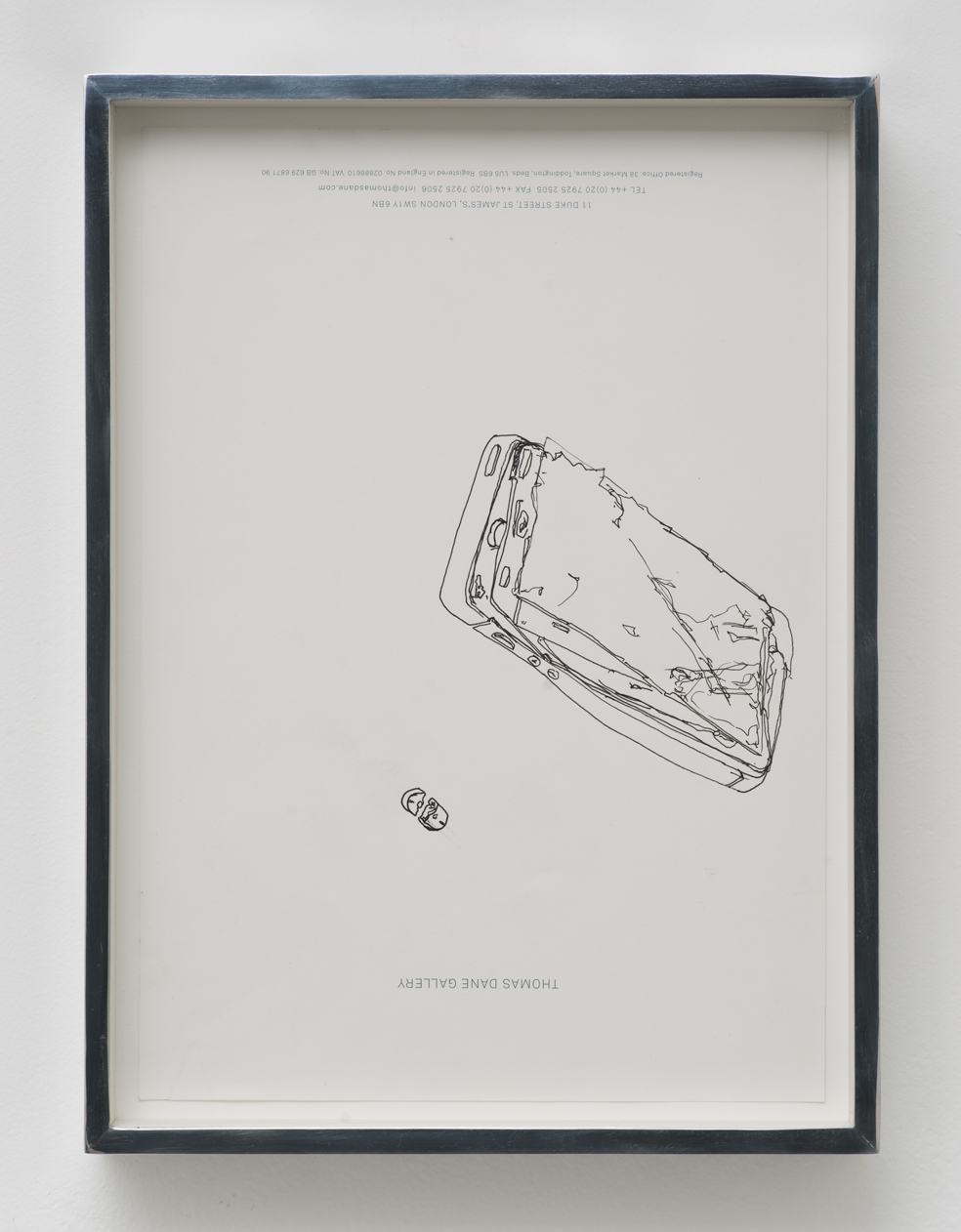   iPhone 5 A1429/Adderall, Amphetamine and Dextroamphetamine 10 mg, cor 132, Round, Multi-Segmented, Core Pharmaceuticals, Inc.: Thomas Dane Gallery, London, United Kingdom, September 27, 2014    2015   Ink on letterhead  12 7/8 x 9 1/2 inches   Wali