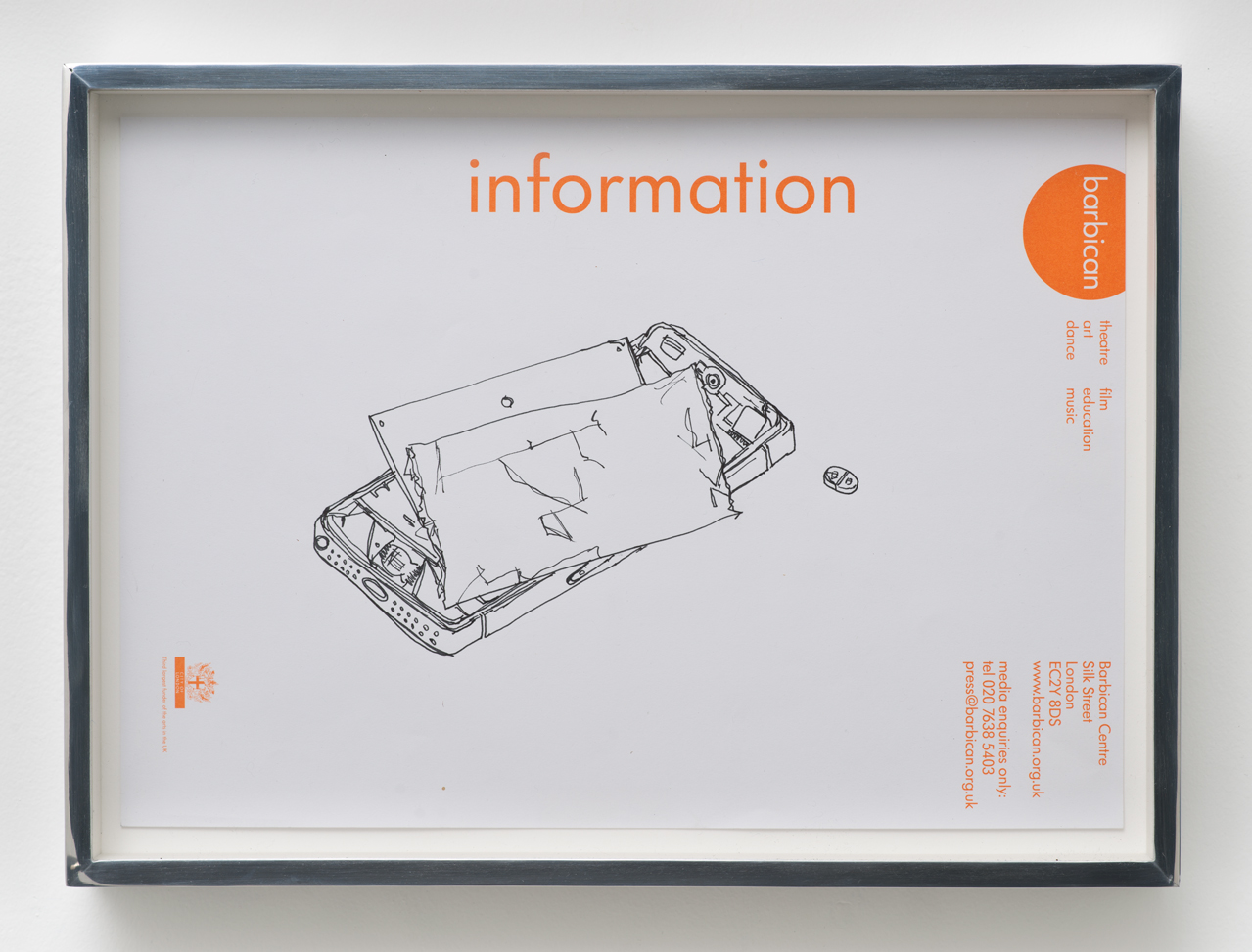   iPhone 5 A1429/Adderall, Amphetamine and Dextroamphetamine 10 mg, cor 132, Round, Multi-Segmented, Core Pharmaceuticals, Inc.: Barbican Centre, London, United Kingdom, October 4, 2014    2015   Ink on letterhead  9 1/2 x 12 7/8 inches   Walid AlBes