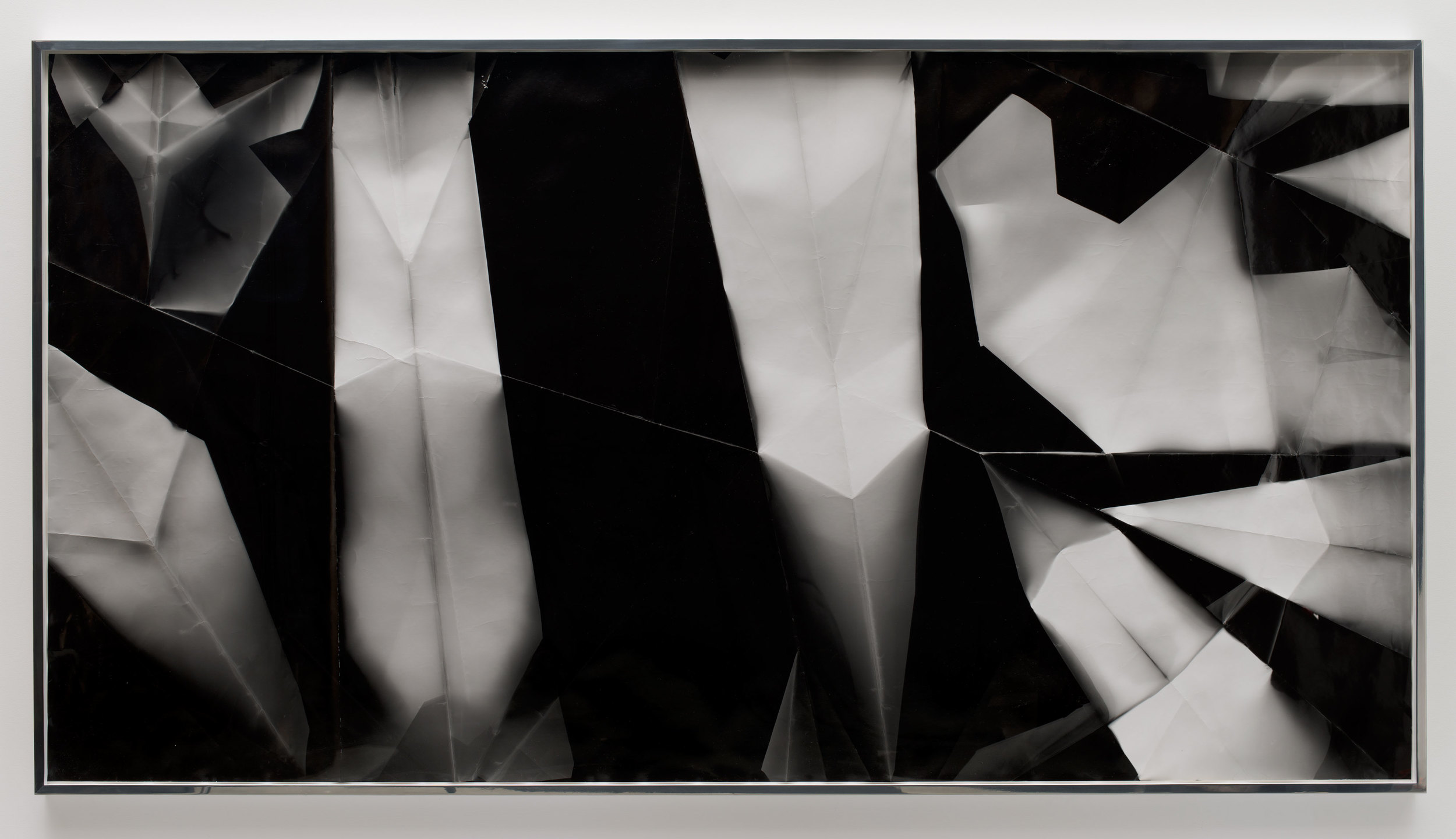   Fold (30º/90º/150º/210º directional light sources), December 31,&nbsp;2012, Los Angeles, California, Ilford Multigrade IV MGF.1K    2012   Black and white fiber based photographic paper  56 x 107 1/2 inches 