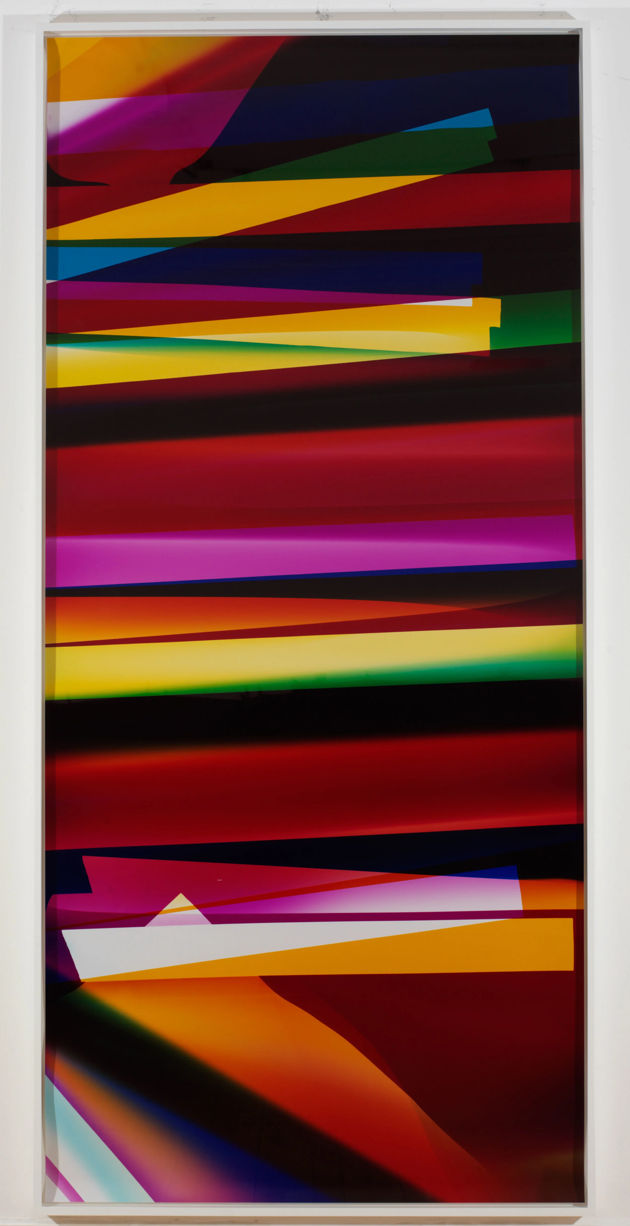 Four Magnet, Three Color Curl (CMY: Irvine, California, September 13th 2009, Fuji Crystal Archive Type C) 2009 Color photographic paper 109 x 50 inches Three-Color Curls, 2008–2013